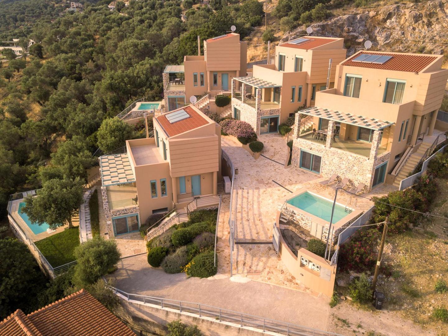 Ouzo Panoramic Houses 2, With Private Pool Plomari Ngoại thất bức ảnh