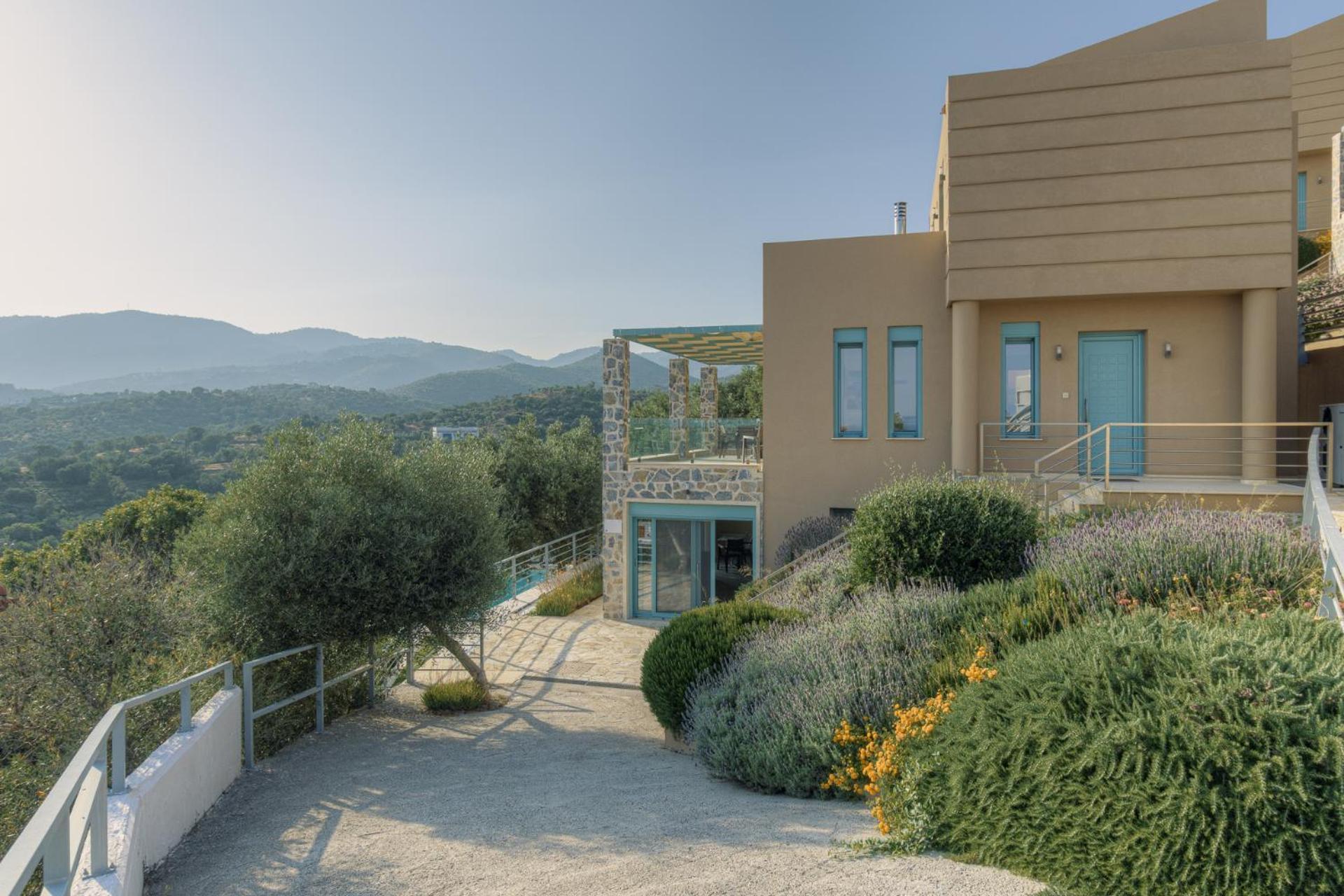 Ouzo Panoramic Houses 2, With Private Pool Plomari Ngoại thất bức ảnh